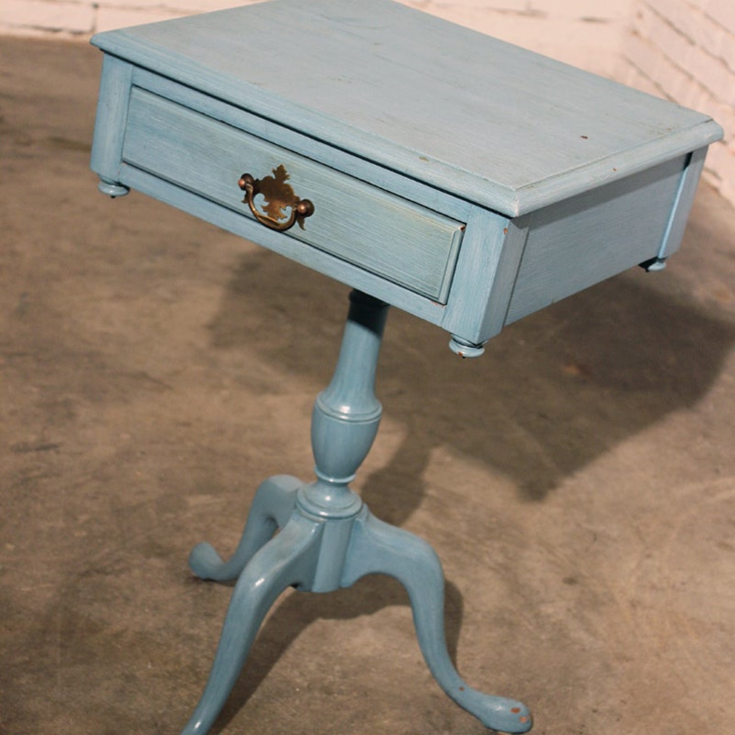 Antique Shabby Chic Painted Early American Federal Night Stand