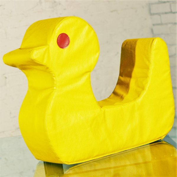Vintage Mid Century Mod Pop Art Large Yellow Duck Pillow Cushion