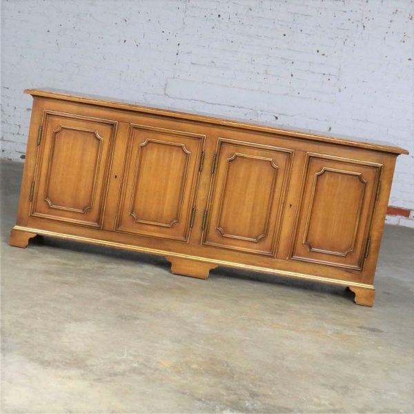 John Widdicomb Painted Hollywood Regency Credenza with Gilt Accents