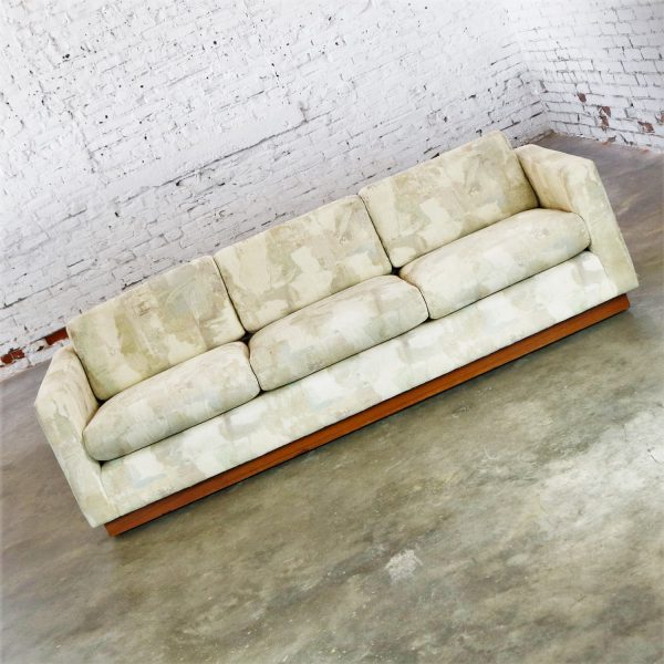 Floating Tuxedo Style Sofa in the Manner of Milo Baughman