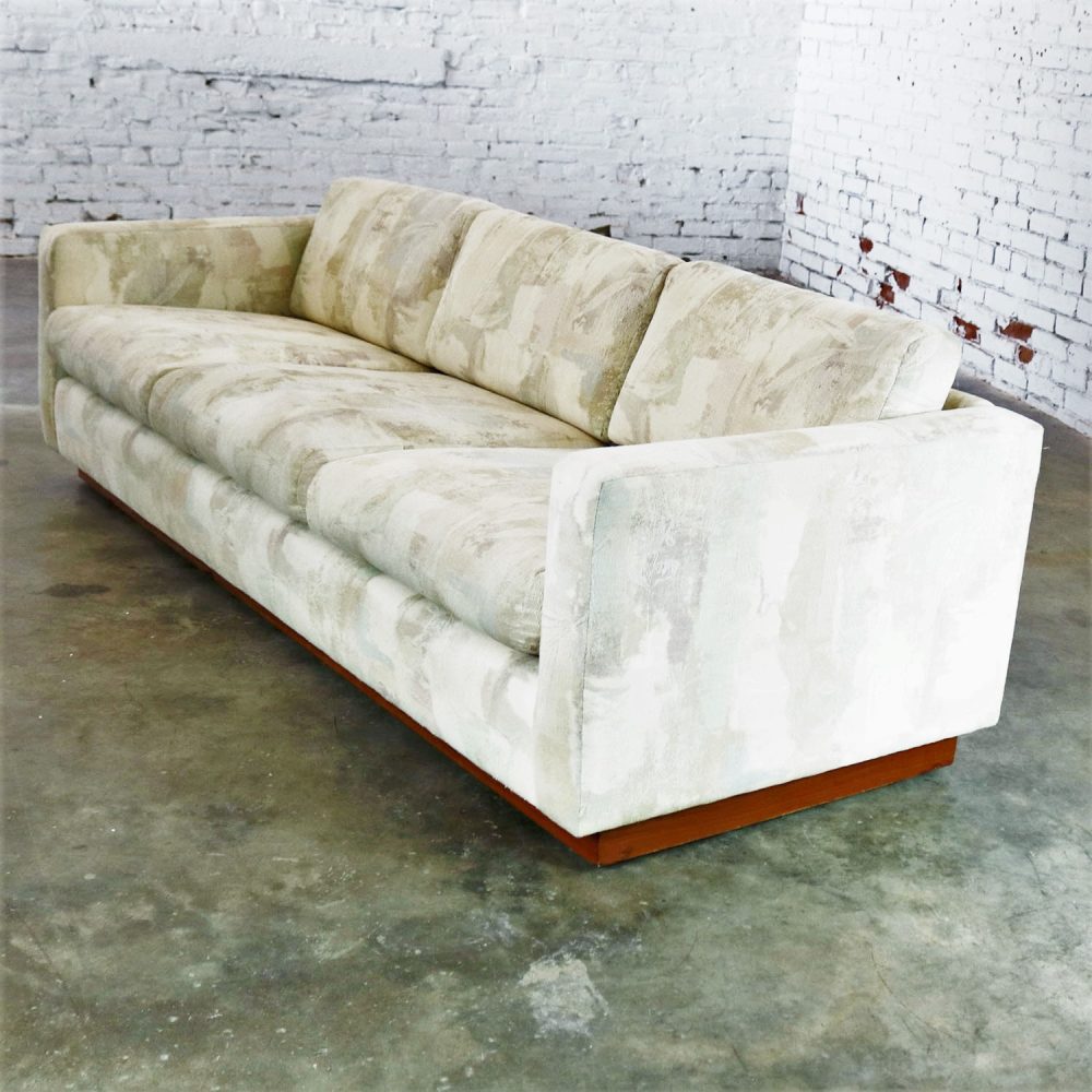 Floating Tuxedo Style Sofa in the Manner of Milo Baughman
