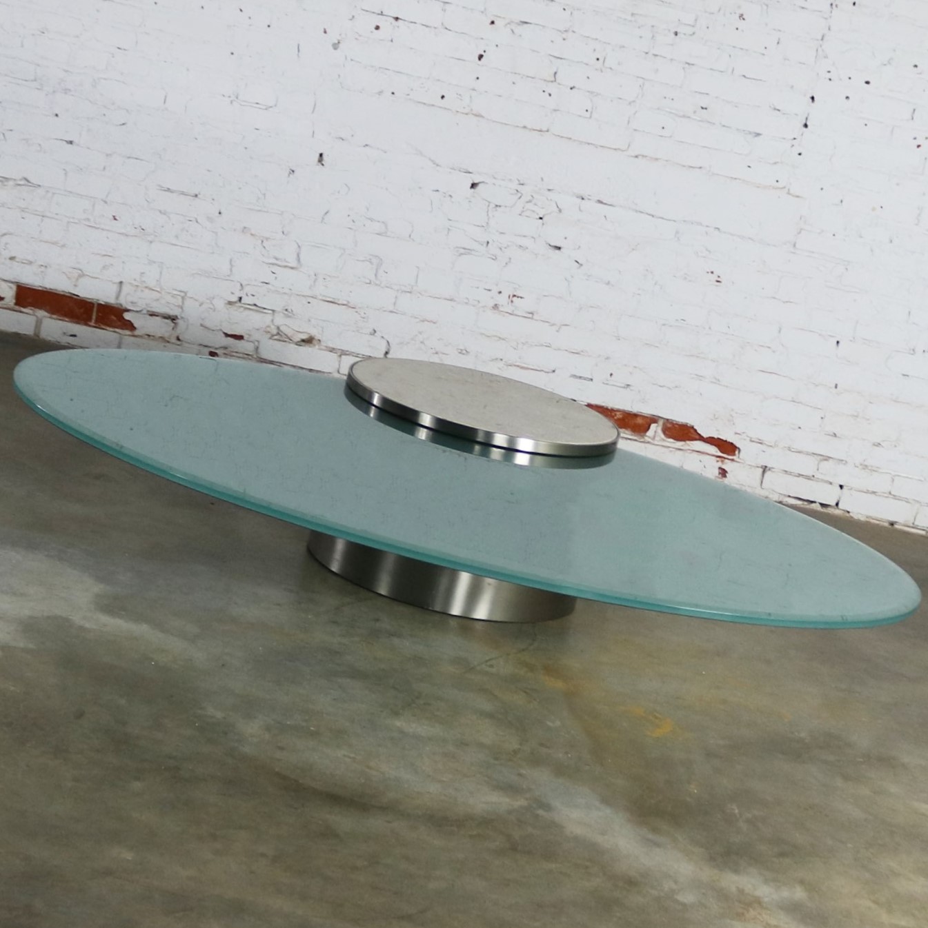 Hoop Cantilevered Low Cocktail Table by J. Wade Beam for Brueton