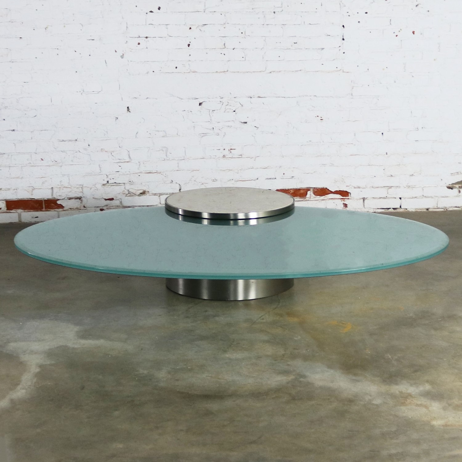 Hoop Cantilevered Low Cocktail Table by J. Wade Beam for Brueton