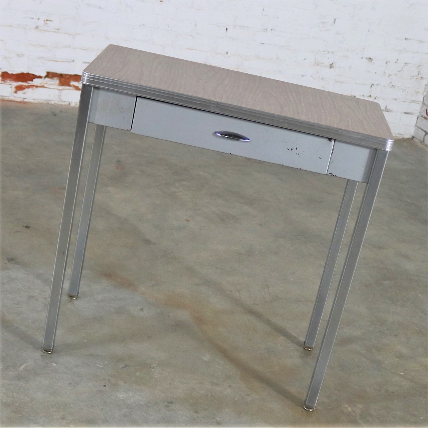 Art Deco Machine Age Streamline Moderne Table or Desk by Royal Metal Manufacturing