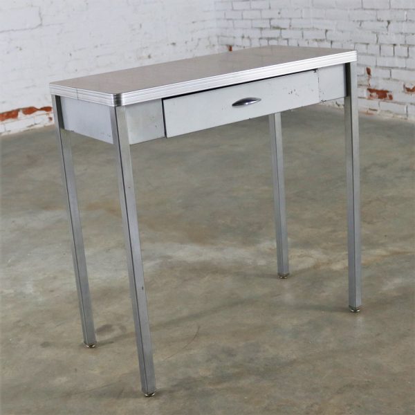 Art Deco Machine Age Streamline Moderne Table or Desk by Royal Metal Manufacturing