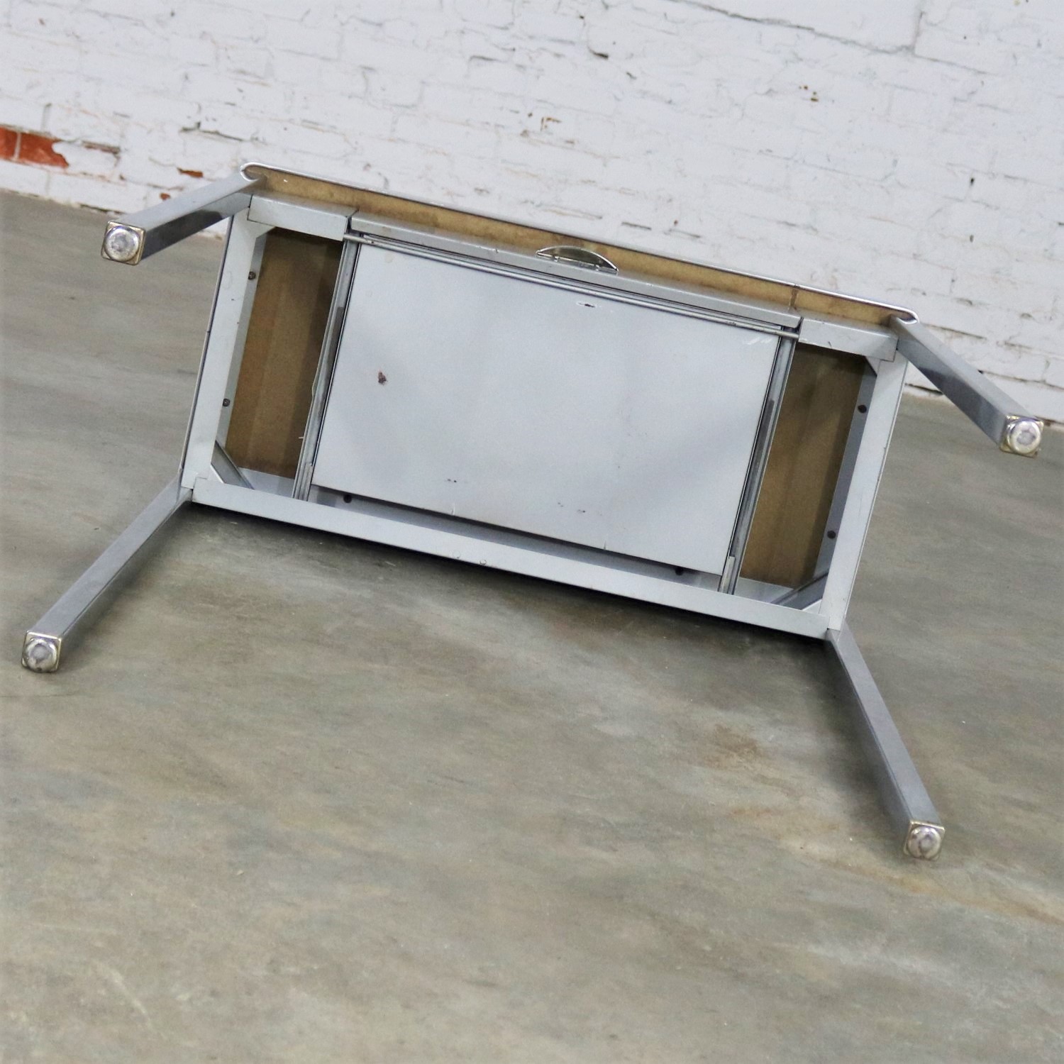 Art Deco Machine Age Streamline Moderne Table or Desk by Royal Metal Manufacturing