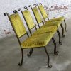 Four Hollywood Regency Wrought Iron Dining Chairs by Swirl Craft of Sun Valley