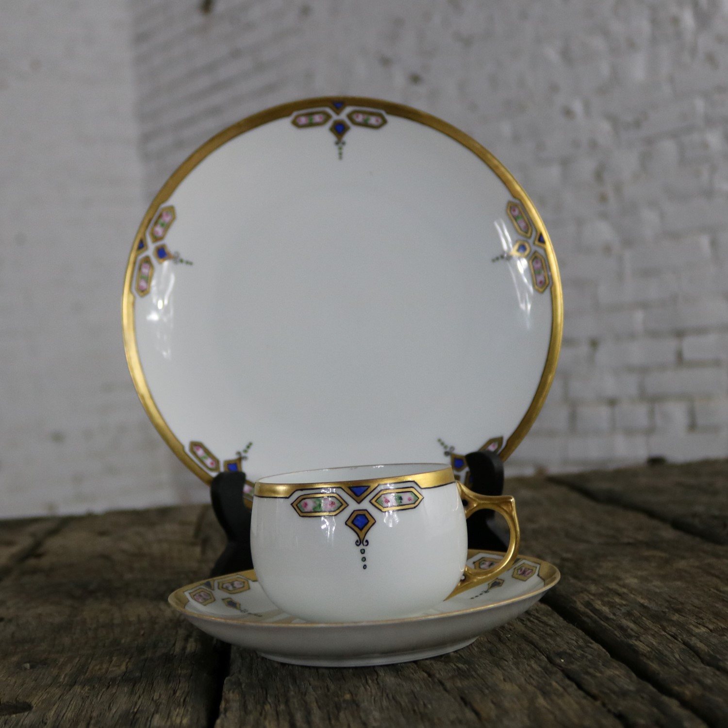 Art Deco J and C Bavaria China Luncheon Set for Four