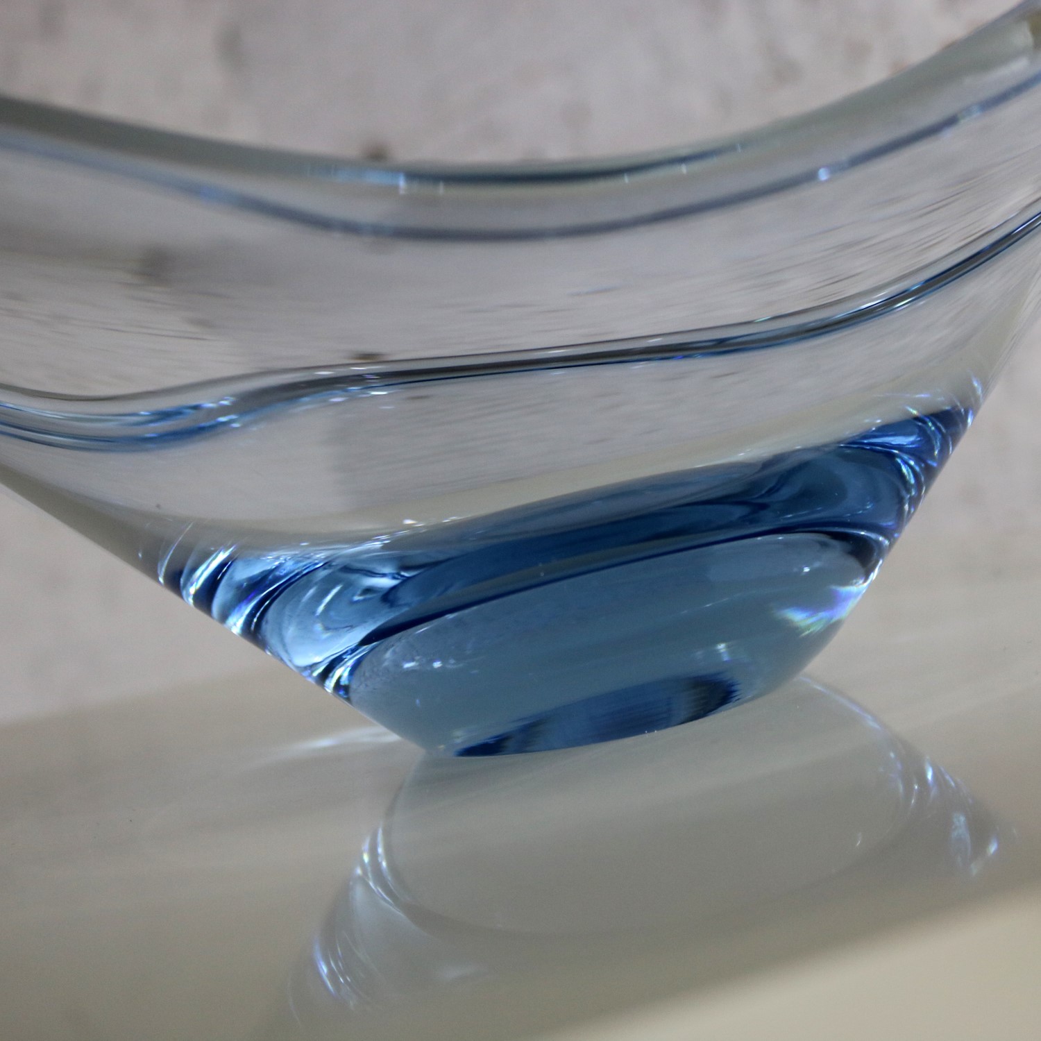 Holmegaard Per Lutken Fionia Centerpiece Bowl in Blue Mid Century Modern