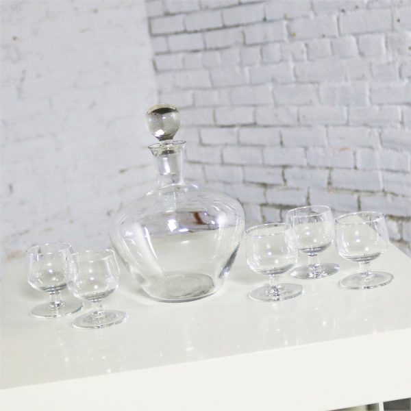 Tinka Decanter Set with Five Glasses by A. D. Copier for Royal Leerdam Holland