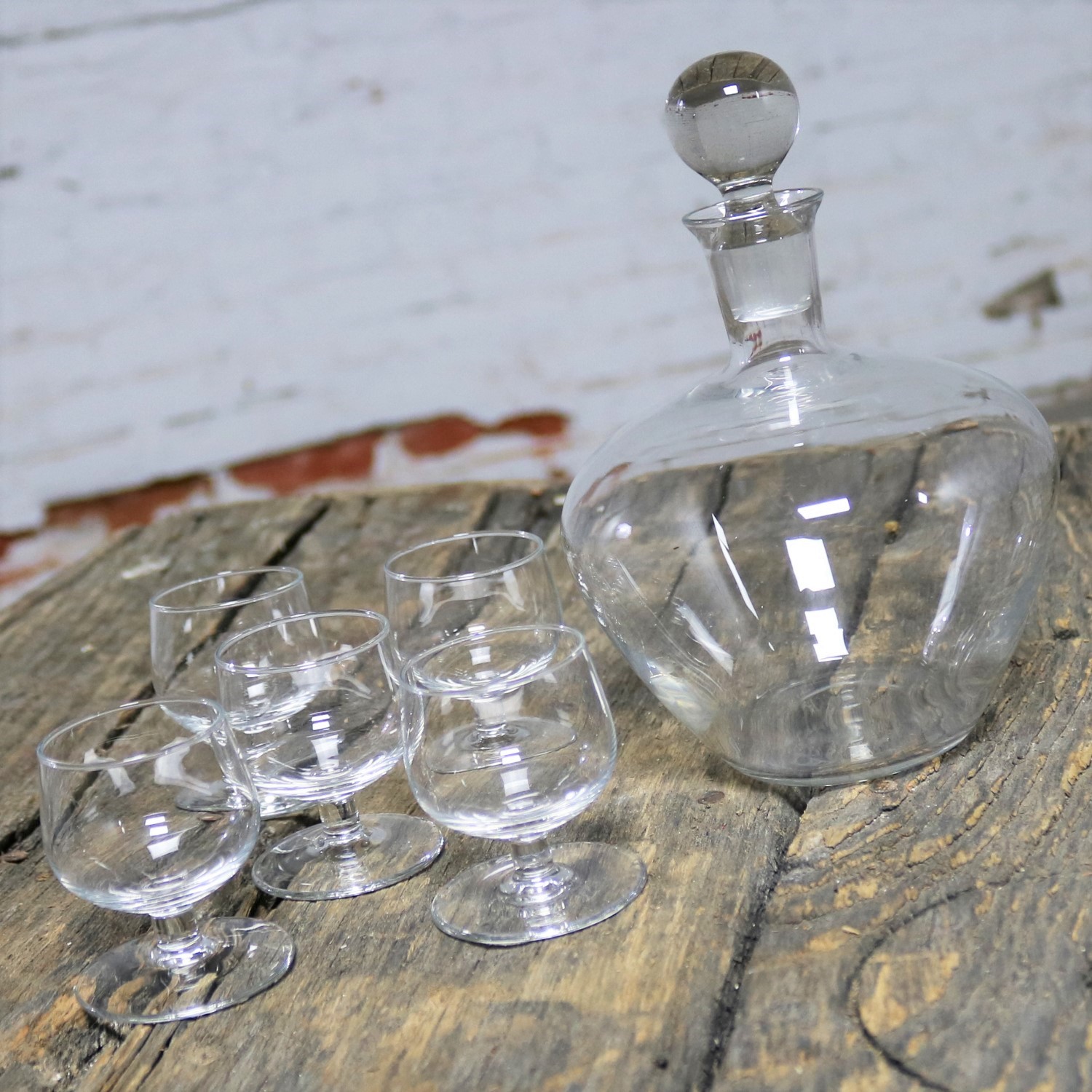Tinka Decanter Set with Five Glasses by A. D. Copier for Royal Leerdam Holland