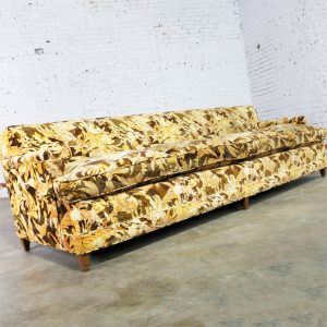 Mid Century Four Cushion Lawson Sofa in Jack Lenor Larsen Style Velvet