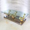 Large Rectangular Glass Top Hollywood Regency Spanish Revival Coffee Table Style of Arturo Pani