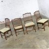 Four Drexel Heritage Chinoiserie Ming Style Spindle Back Dining Chairs