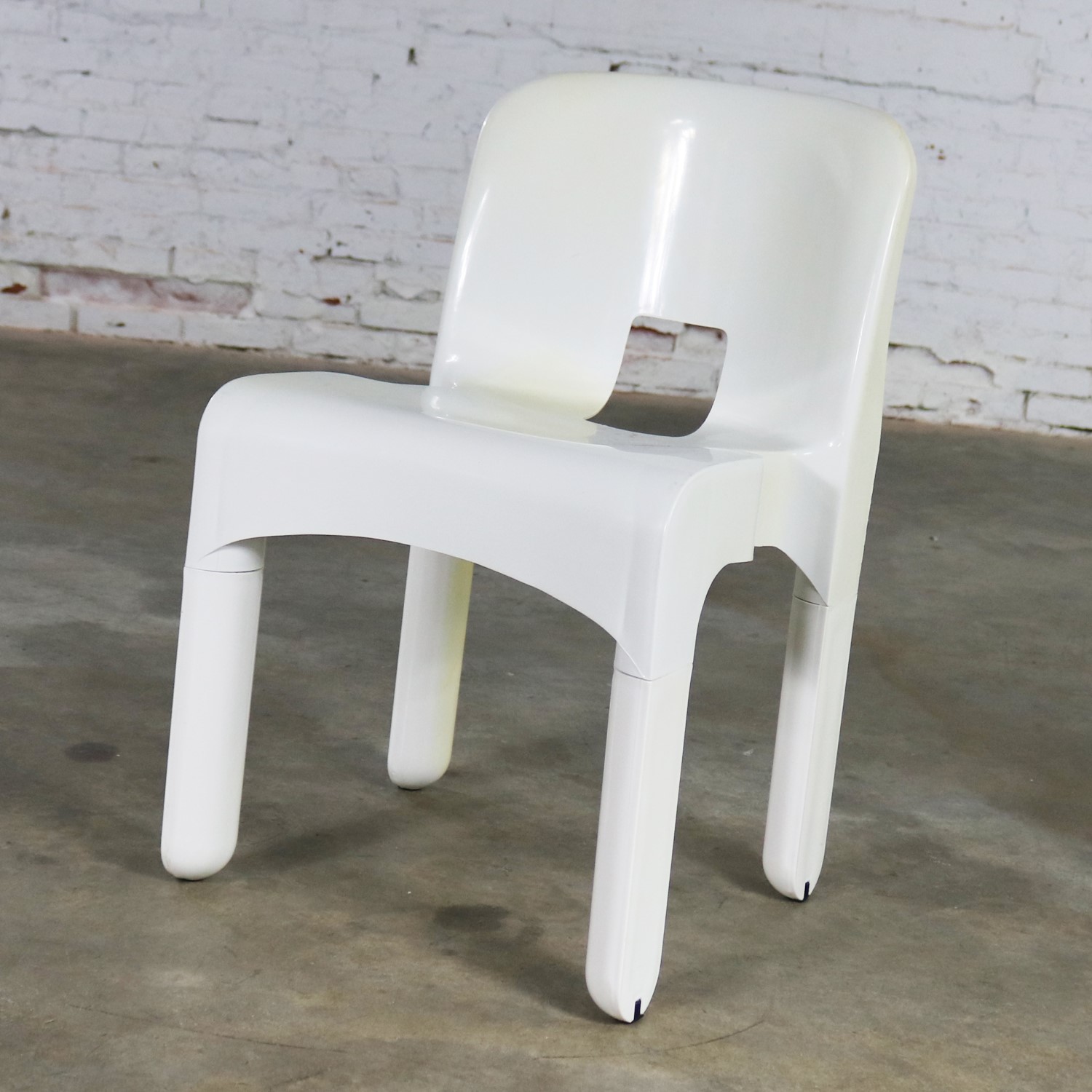 Sedia Universale 4867 Plastic Chair by Joe Columbo for Kartell in White