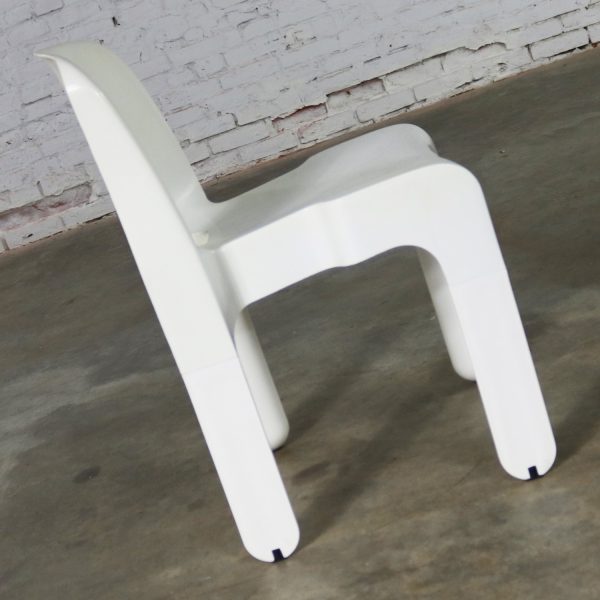 Sedia Universale 4867 Plastic Chair by Joe Columbo for Kartell in White