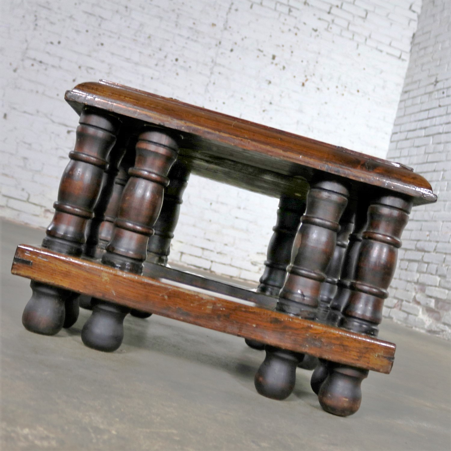 Spanish Revival Style Square End Table with Nail Heads by Artes De Mexico Internacionales, SA