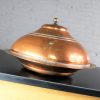 Antique Turkish Ottoman Large Lidded Copper Bowl Hand Forged