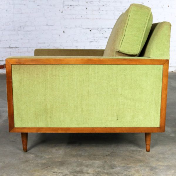 Mid Century Modern Cube Lounge Club Chair Style of Milo Baughman