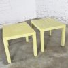 Mid Century Modern Blonde Cerused Oak Parsons End Tables Style Wormley for Dunbar