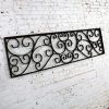 Antique Swirled Design Wrought Iron Railing Piece Trellis or Fence Section