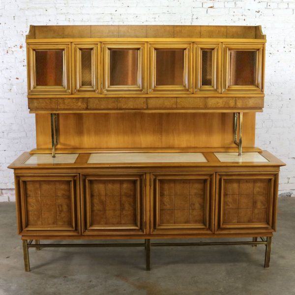 Mid Century Modern Credenza with Hutch Attributed to J. L. Metz Contempora Line