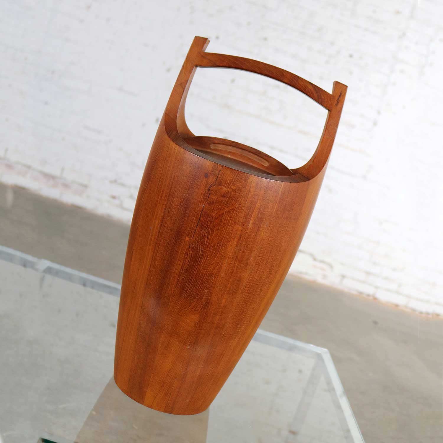 Monumental Dansk Staved Teak Bucket Style Ice Bucket by Jens Quistgaard
