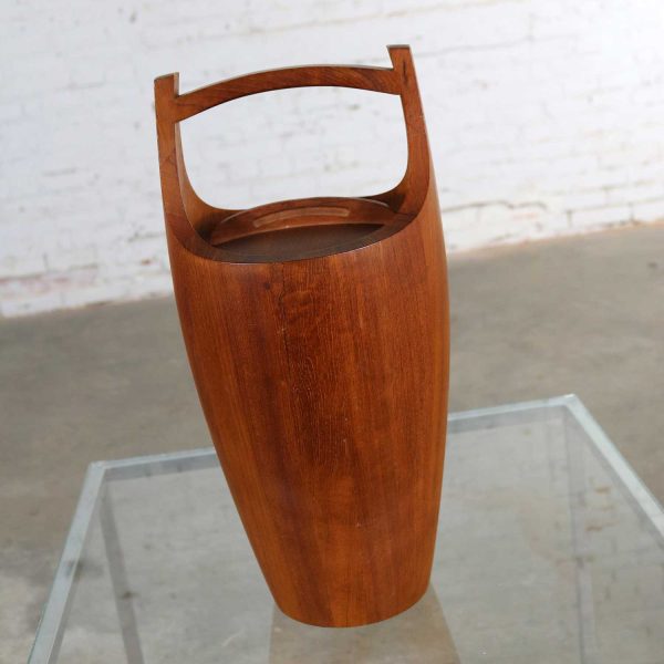 Monumental Dansk Staved Teak Bucket Style Ice Bucket by Jens Quistgaard