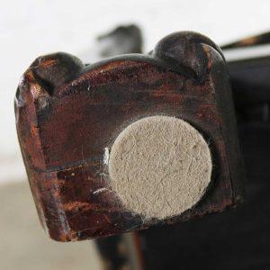 Antique Victorian Wishbone Barrel Chair Carved Lion’s Heads and Claw Feet Ebonized