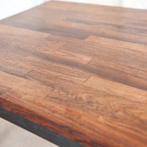 Mid Century Modern Rosewood Ebony Chrome Milo Baughman or Knoll-Style End Table