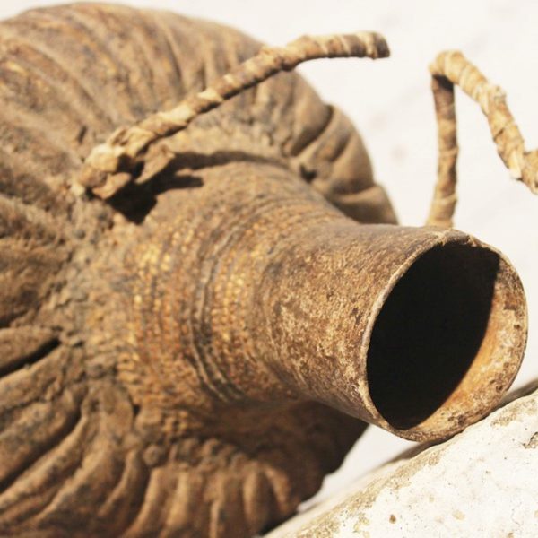 Vintage African Calabash Gourd Water / Milk Canteen