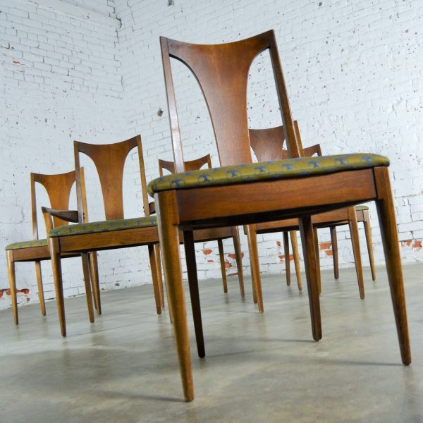 Mid-Century Modern Broyhill Brasilia 6140-84 & 85 Single Splat Dining Chairs