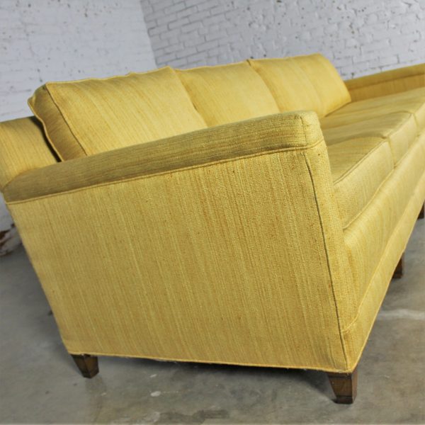 Vintage Mid Century Four Cushion Extra Long Lawson Style Golden Yello