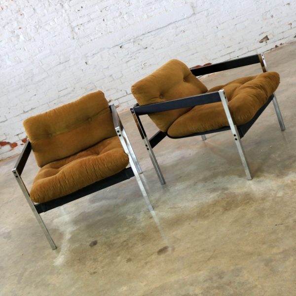 Pair Landes Manufacturing Sling Lounge Chairs 683 from Encino Collection by Jerry Johnson
