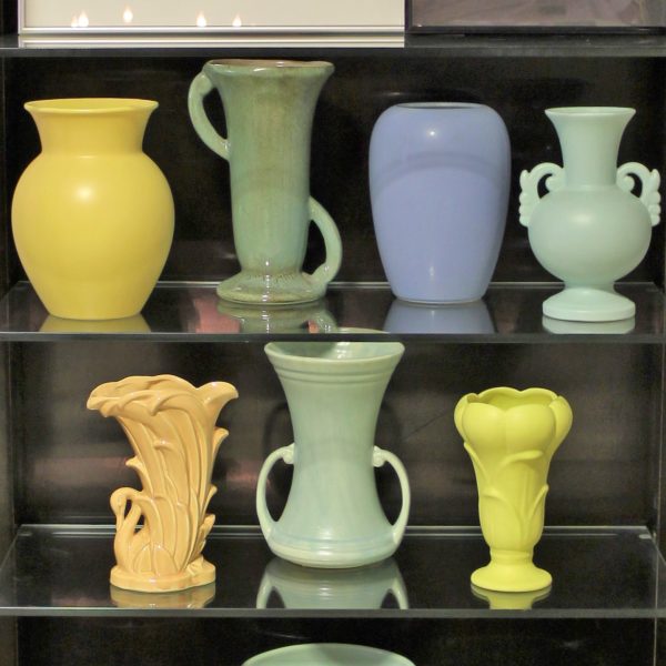 Vintage Collection of 7 Mid-Century Pottery Vases Various Makers