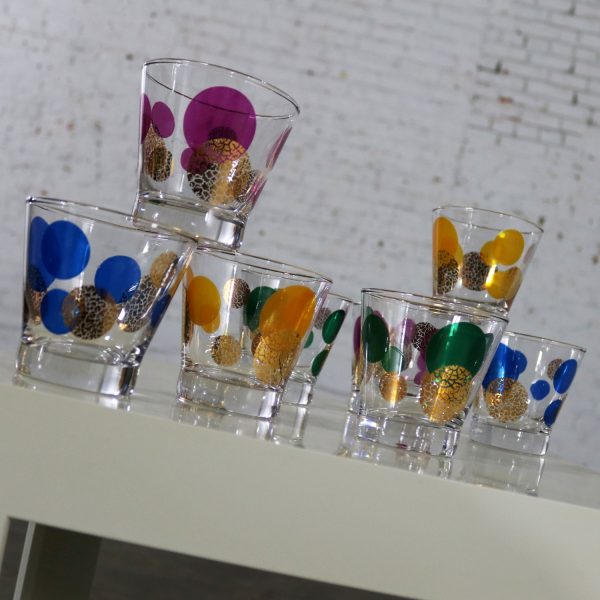 Russel Wright Eclipse Old Fashioned Cocktail Glasses for Bartlett Collins MCM Set Eight