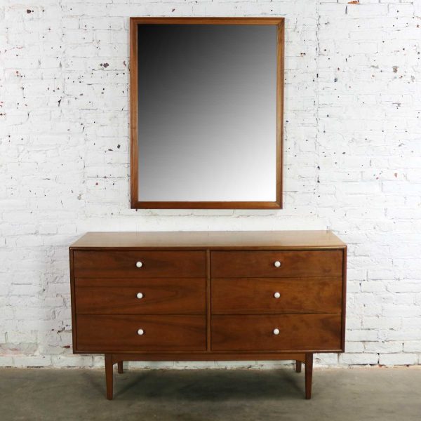 Drexel Declaration 6 Drawer Dresser with Mirror by Kipp Stewart and Stewart MacDougall