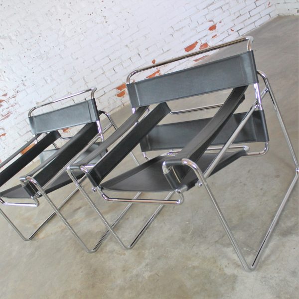 Vintage Wassily Chairs by Marcel Breuer Made in Italy