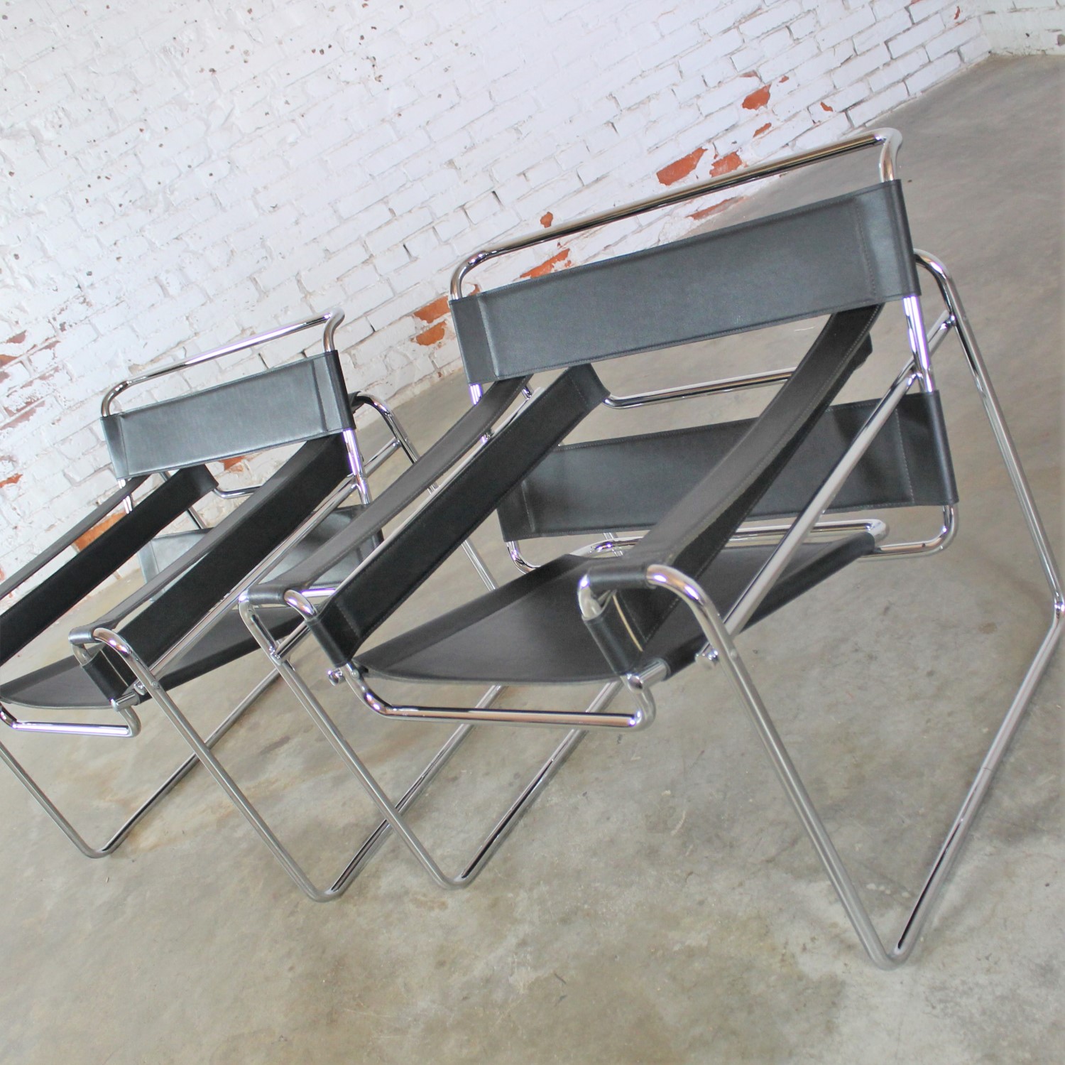 Vintage Wassily Chairs by Marcel Breuer Made in Italy