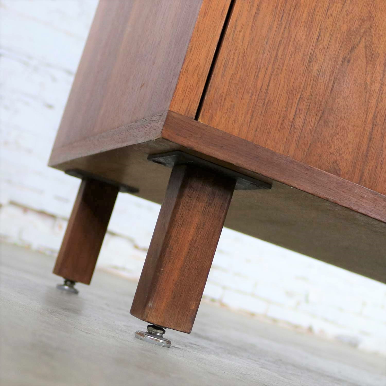 Mid Century Modern Two Drawer Lateral File Cabinet In Walnut By