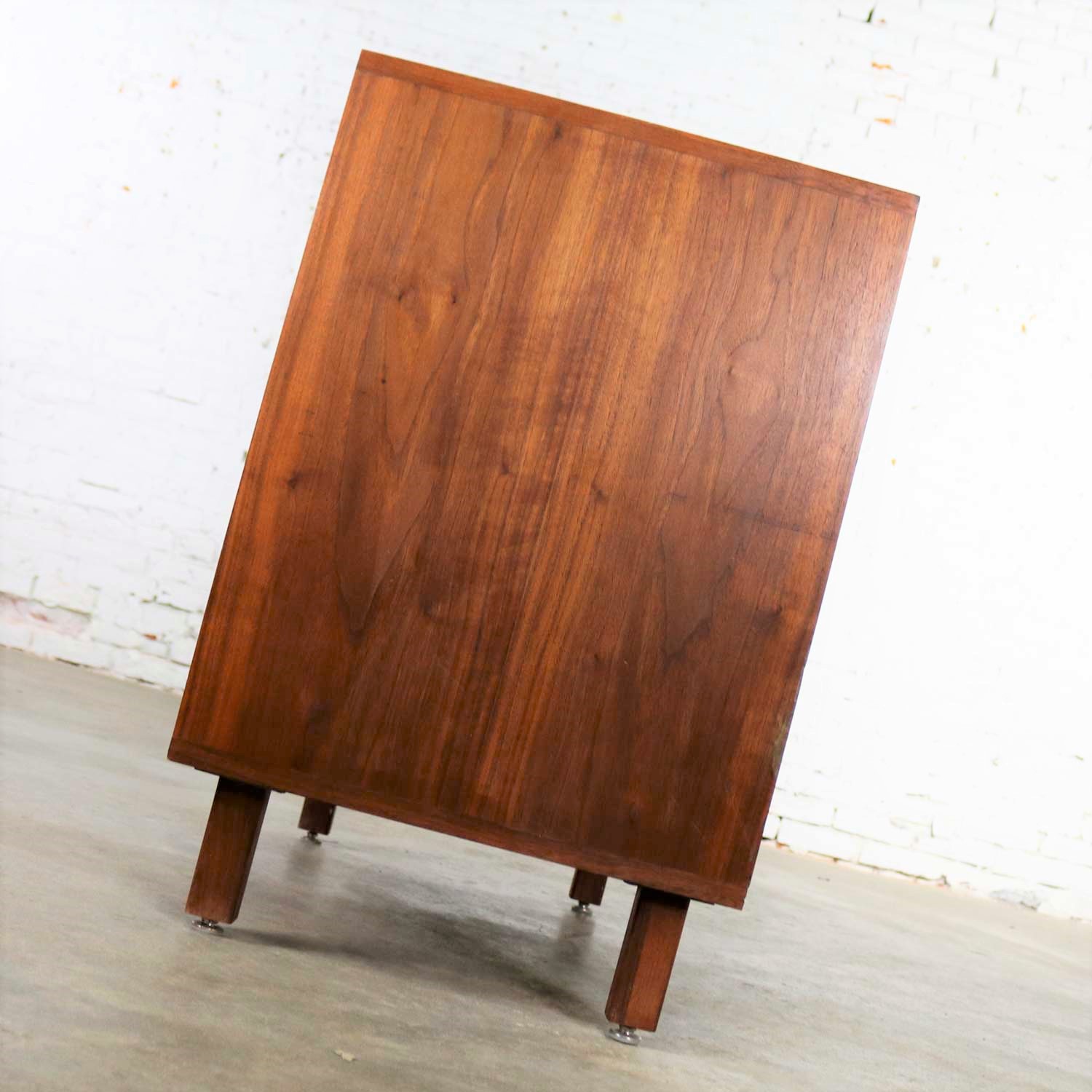 Mid Century Modern Two Drawer Lateral File Cabinet In Walnut By