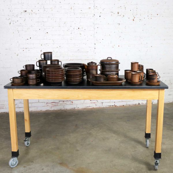 83 Piece Set of Vintage Mid-Century Ruska Stoneware by Ulla Procope for Arabia Finland