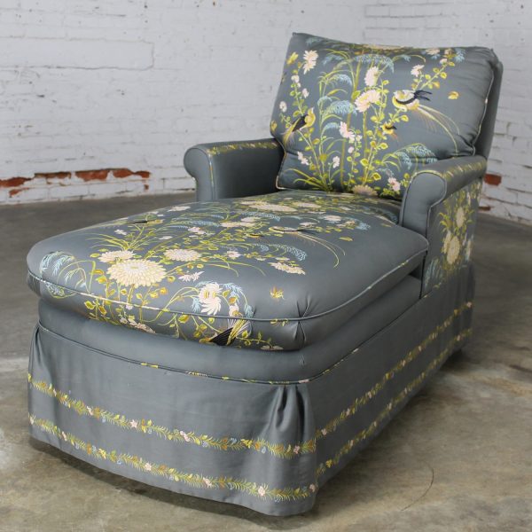 Vintage 1940’s Double Armed Chaise Lounge Newly Upholstered