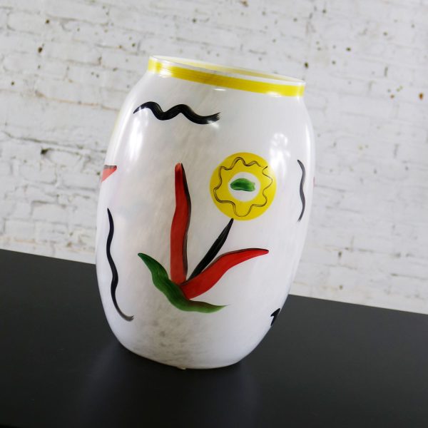 Large Hand Painted Kosta Boda Atelier Vase by Ulrica Hydman-Vallien Limited Edition