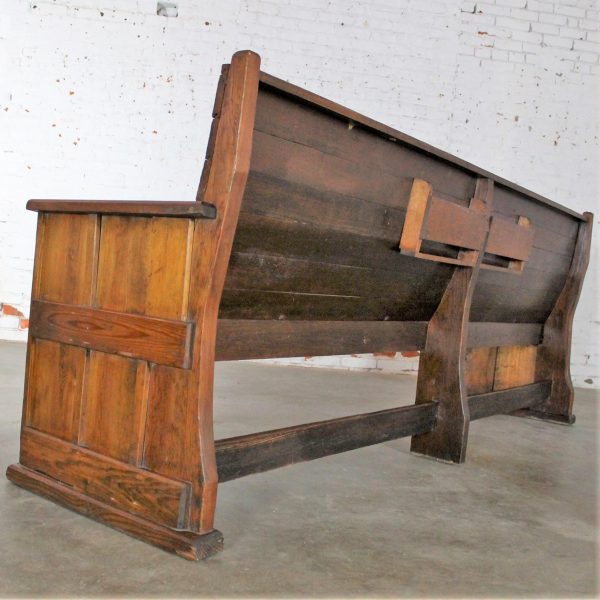 Antique Rustic Pine Bench Pew circa 19th Century