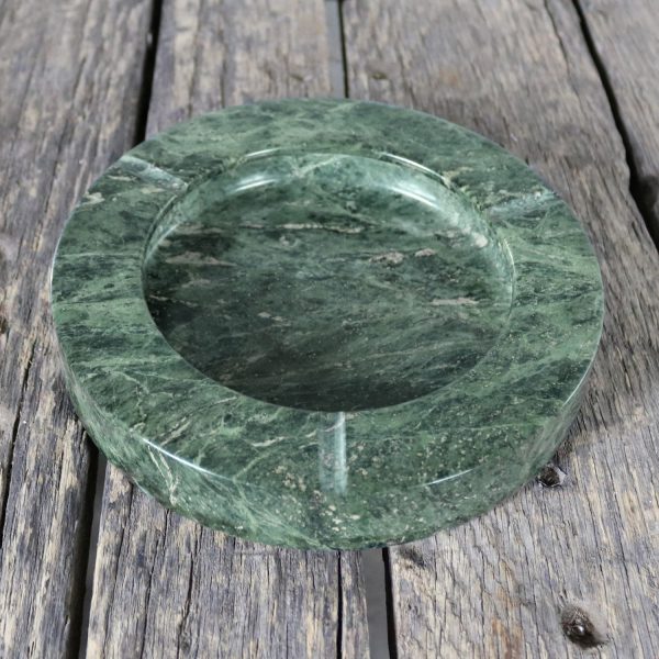 Raymor Round Green Marble Ashtray Vintage Mid Century Modern