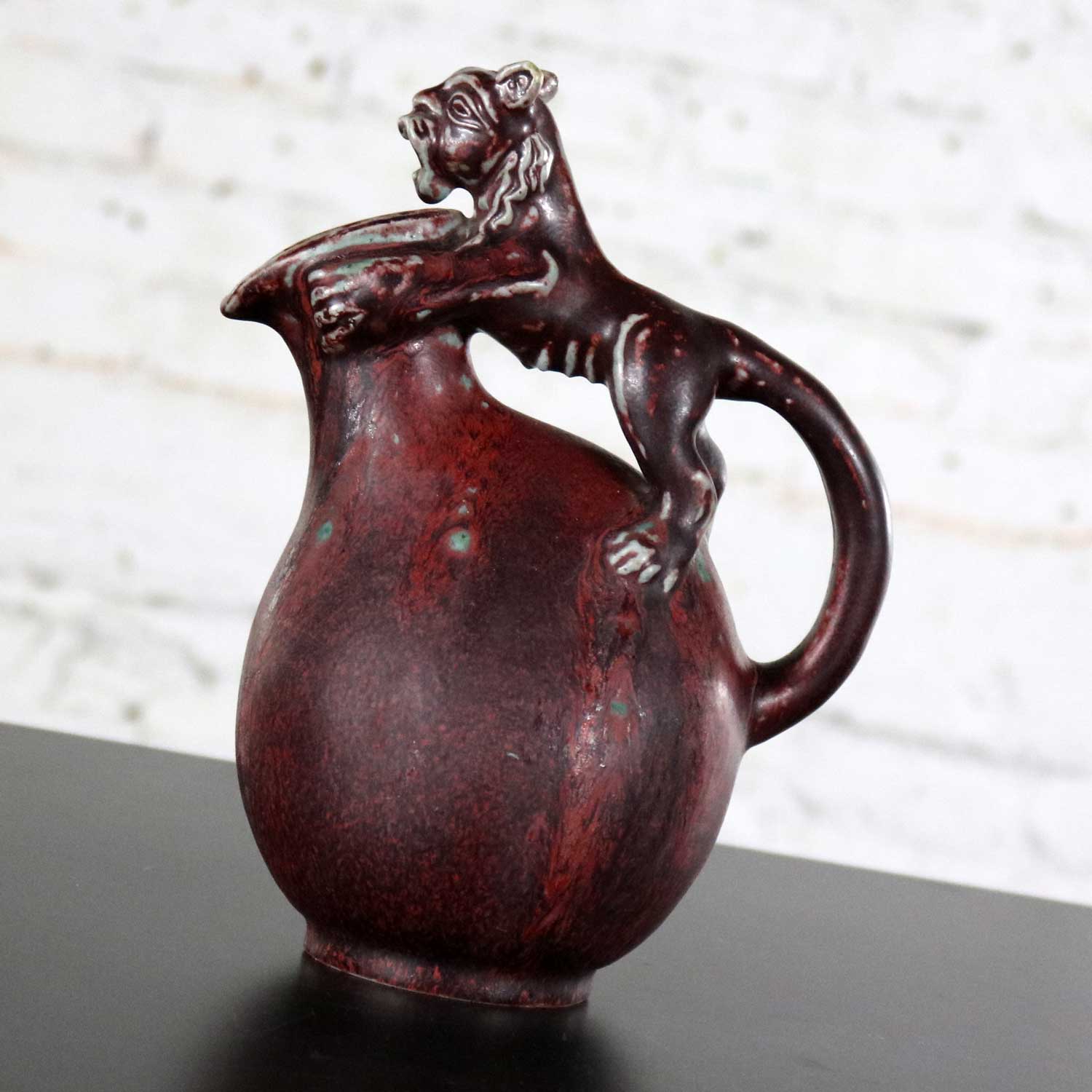 Stoneware Jug or Ewer with Lion Handle by Bode Willumsen for Royal Copenhagen