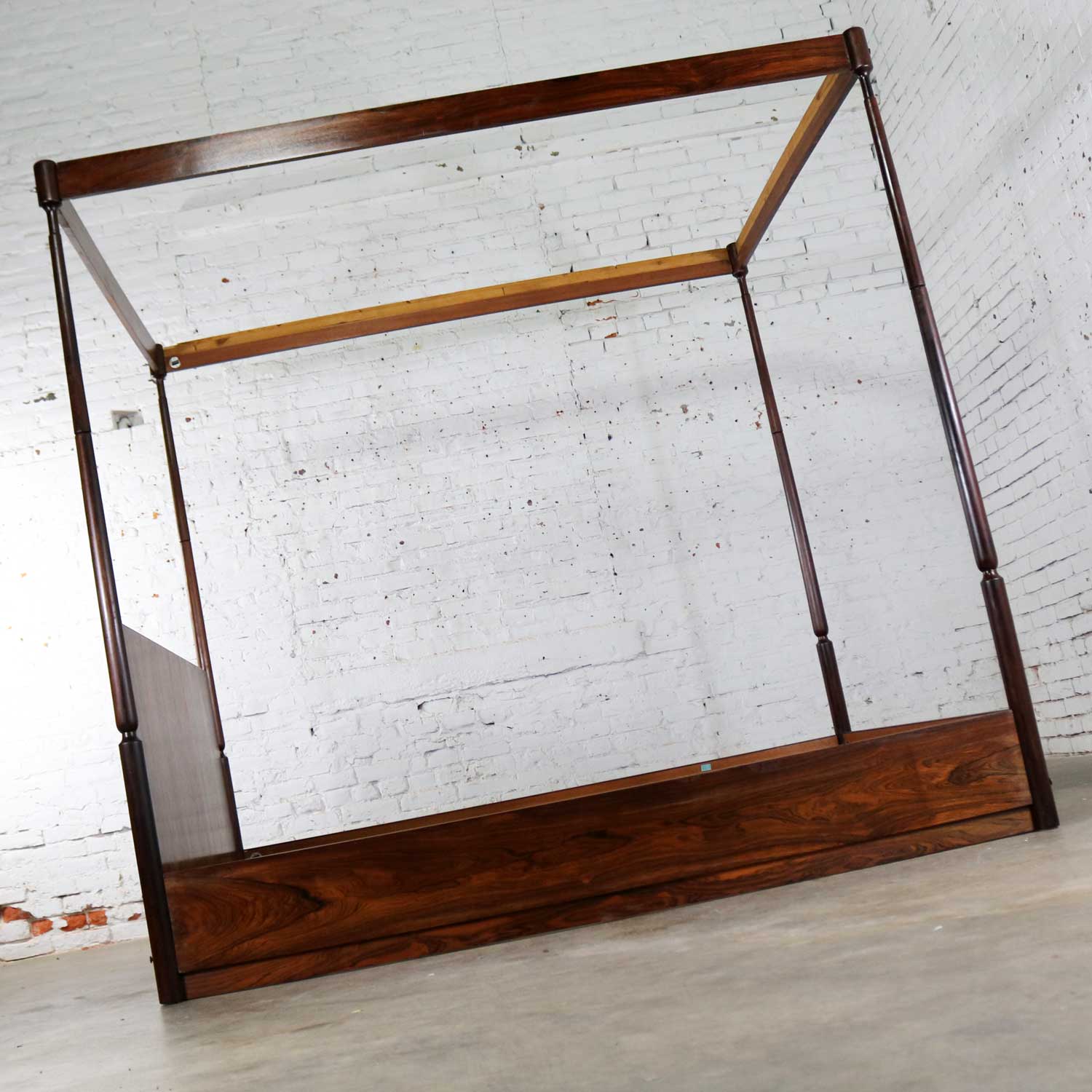 Arne Hovmand-Olsen Rosewood Canopy Full-Size Bed Mid Century Scandinavian Modern