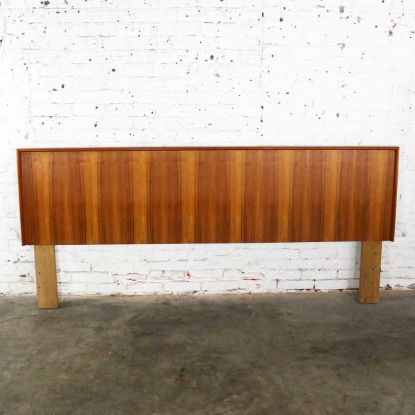 Mid Century Scandinavian Modern King Size Headboard in Teak