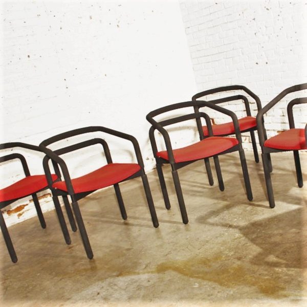 6 Vintage Rubber Armchairs by Brian Kane for Metropolitan Furniture - Steelcase